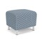 Lesro Siena Lounge Reception 1 Seat Bench, Brushed Steel, RS Rain Song Upholstery SN1001 - alternate 3